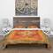 Designart 'Moroccan Orange Tiles Collage II' Cottage Bedding Set - Duvet Cover & Shams